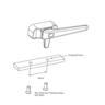 Window Handle Low Profile Left-Hand Sub Fix 80mm Black