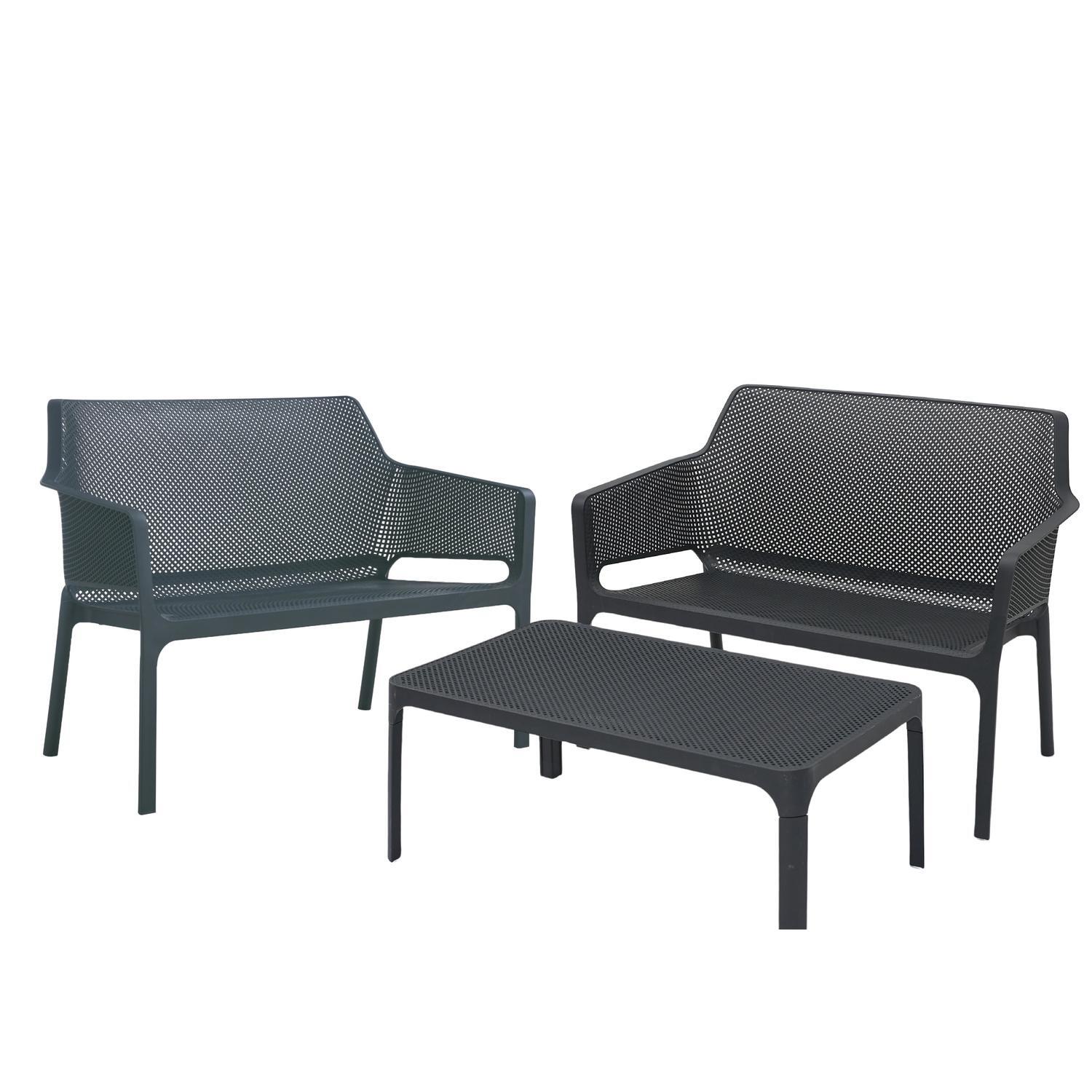 Outdoor Lounge Setting 2 Piece with Coffee Table