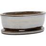 Bonsai Ceramic Oval Pot Small Brown