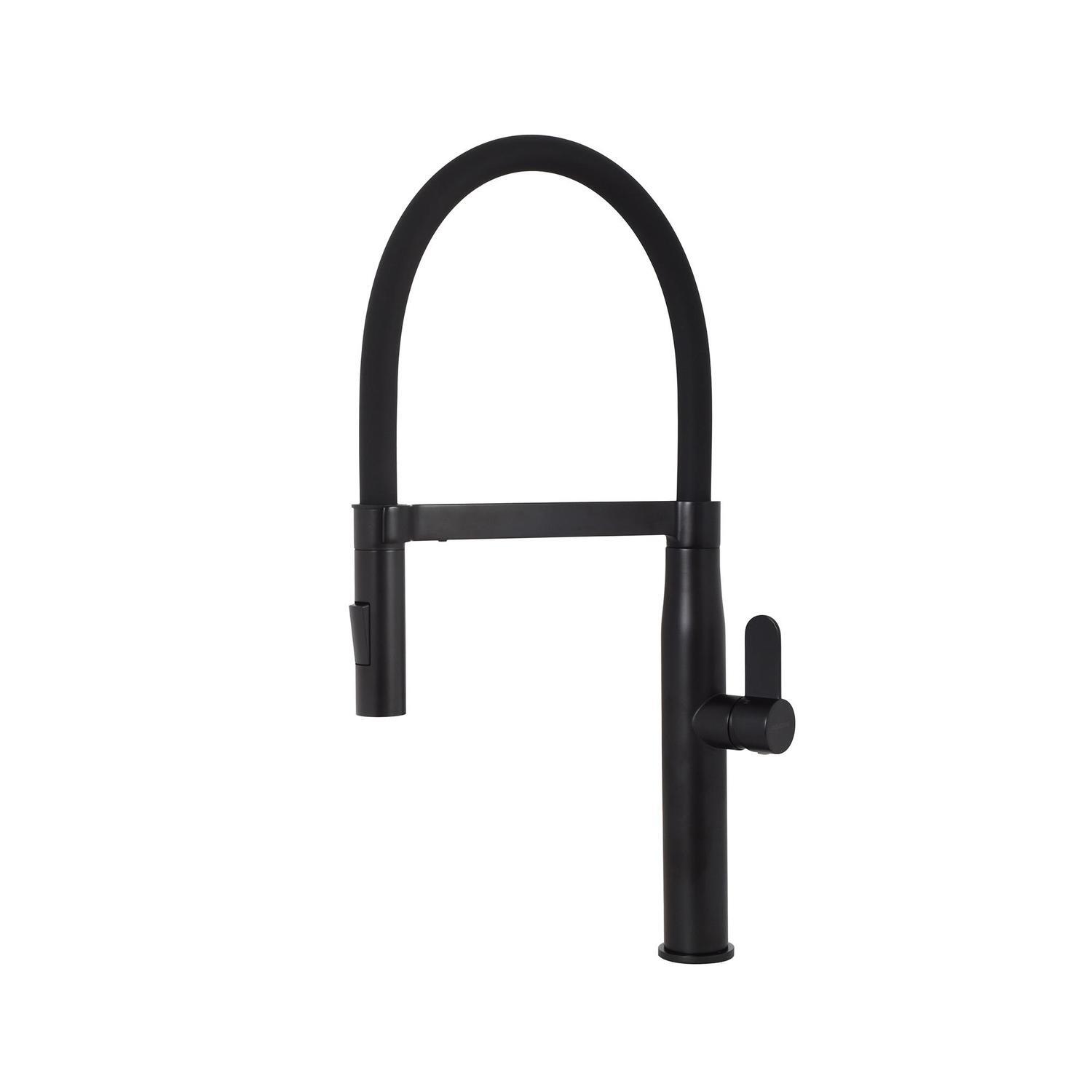 Single Lever Sink Mixer with Spray Black