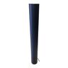 Stainless Steel Flue with Damper 150mm x 1200mm Black