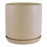 Indoor Adelle Pot and Saucer 12cm Taupe