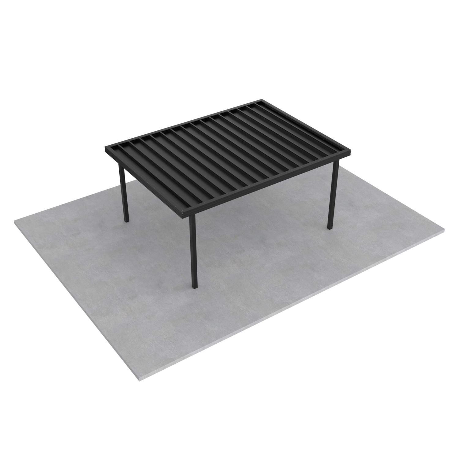 Single Carport L: 4850mm, W:3600mm, H:2100mm Black