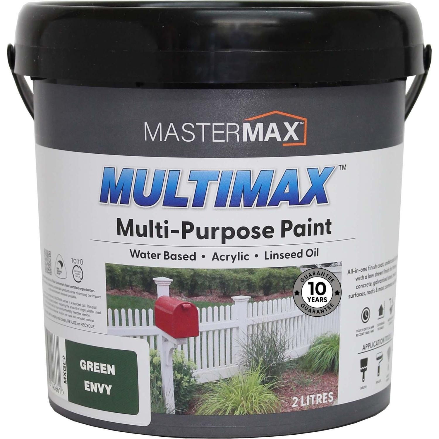 Multi-Purpose Paint Water Based Acrylic and Linseed Oil 2L Green Envy