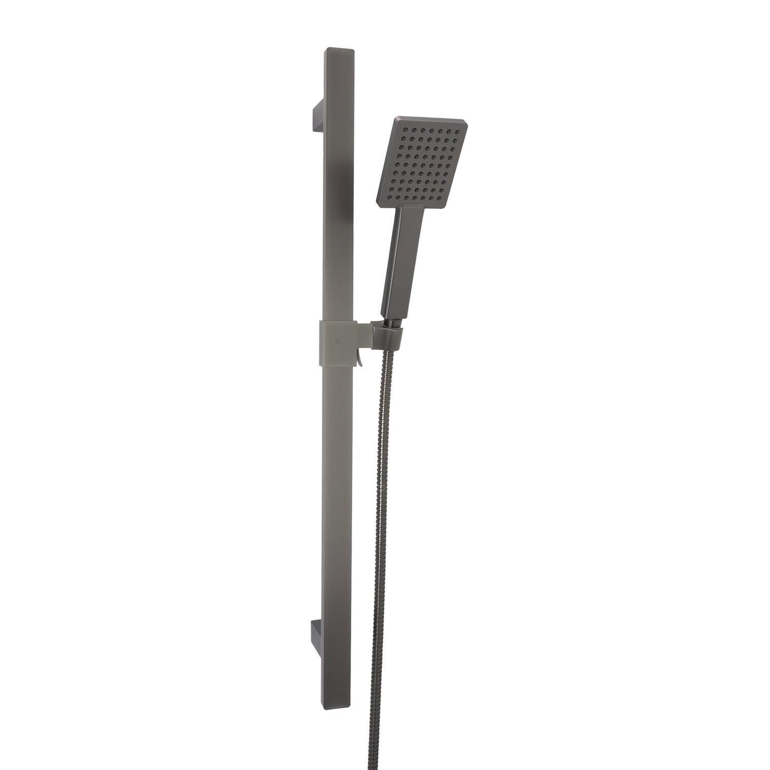 Square Shower Rail  Gun Metal