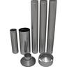 Flue Kit for Inbuilt Masonry Chimney Wood Fires 150mm x 4.2m Black