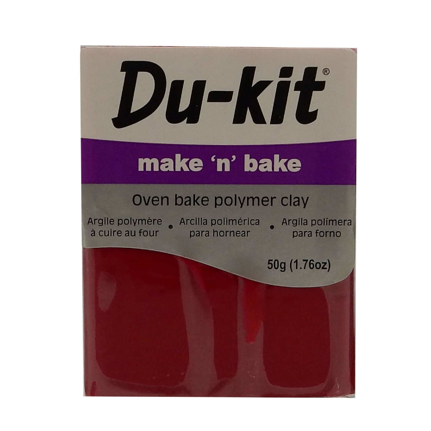 Oven Bake Polmer Clay 50 g Ruby