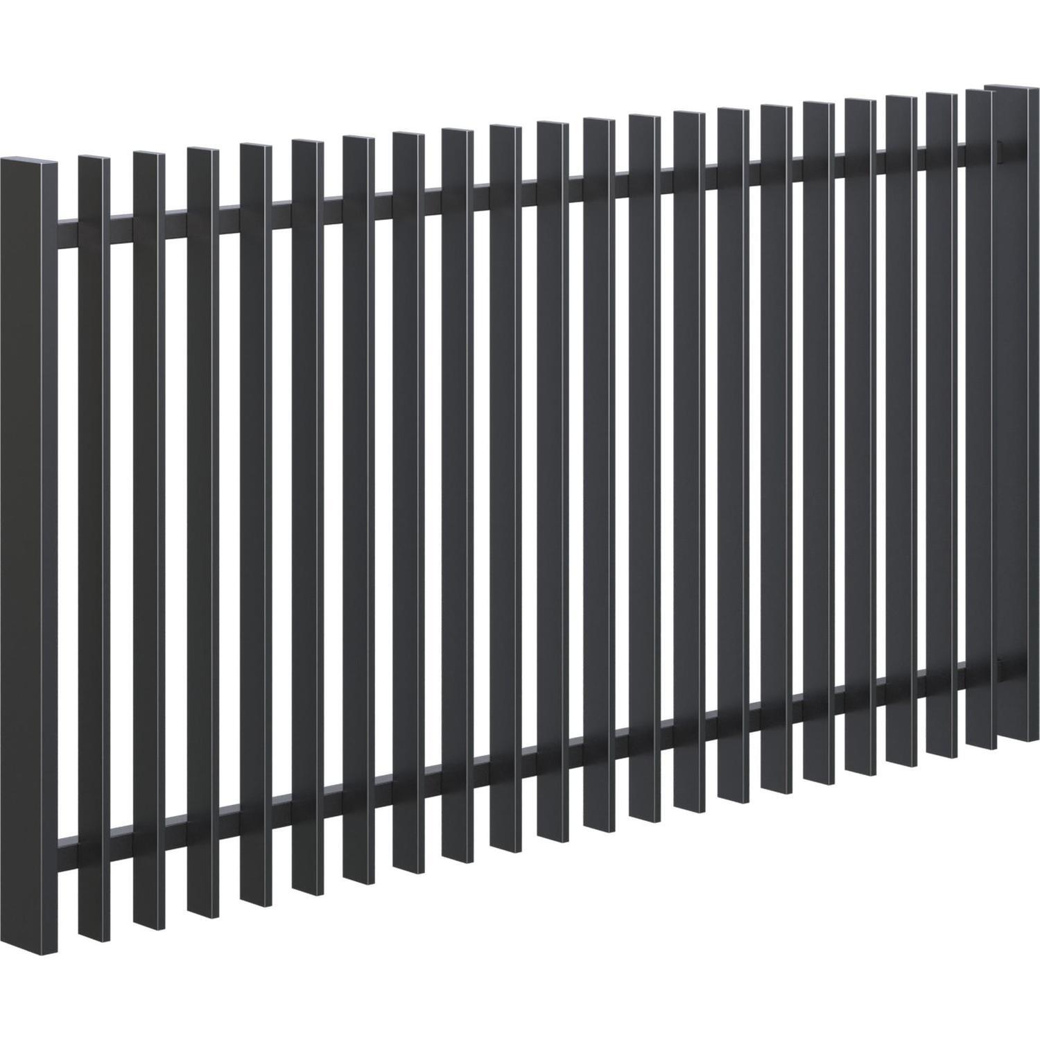 Vertex Adjustable Driveway Gate 1200mm high x up to 2250mm wide, Black