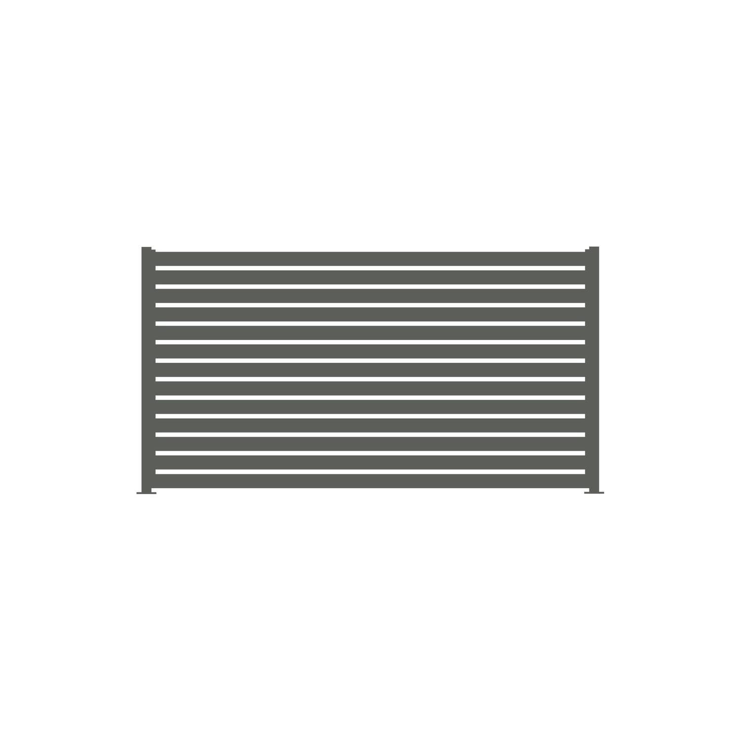 Fence Panel W: 2350mm H: 1500mm Slate Grey