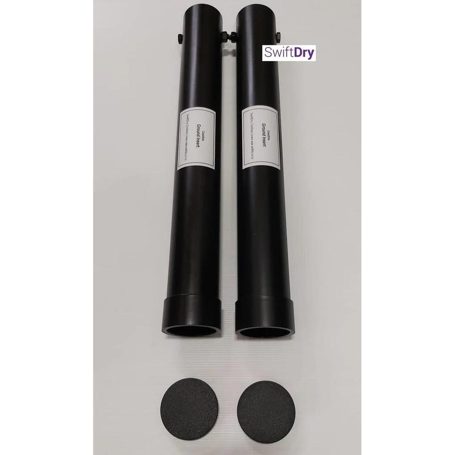 Tbar Ground Sockets Pair 50mm Round Post For DandyLine
