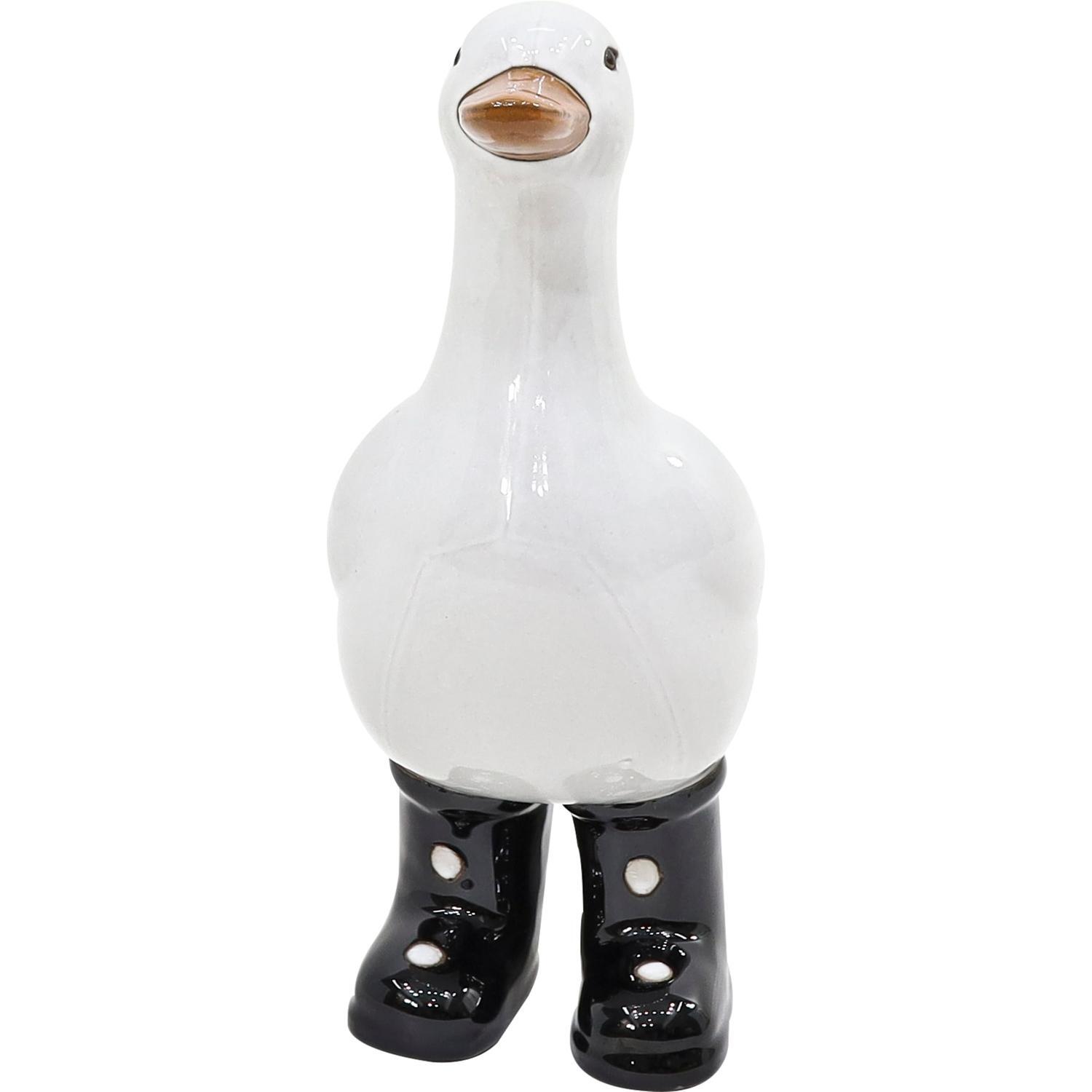 Ceramic Duck Décor Ornament 30cm White