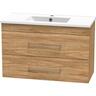 Cashmere Slim Double Drawer Wall Hung Vanity H: 598mm, W: 890mm, D: 380mm Baroque