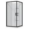 2 Sided Slider Side Mould Acrylic Shower 1000 x 1000 x 2015mm Black