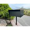 Metal Letterbox  Black/Grey