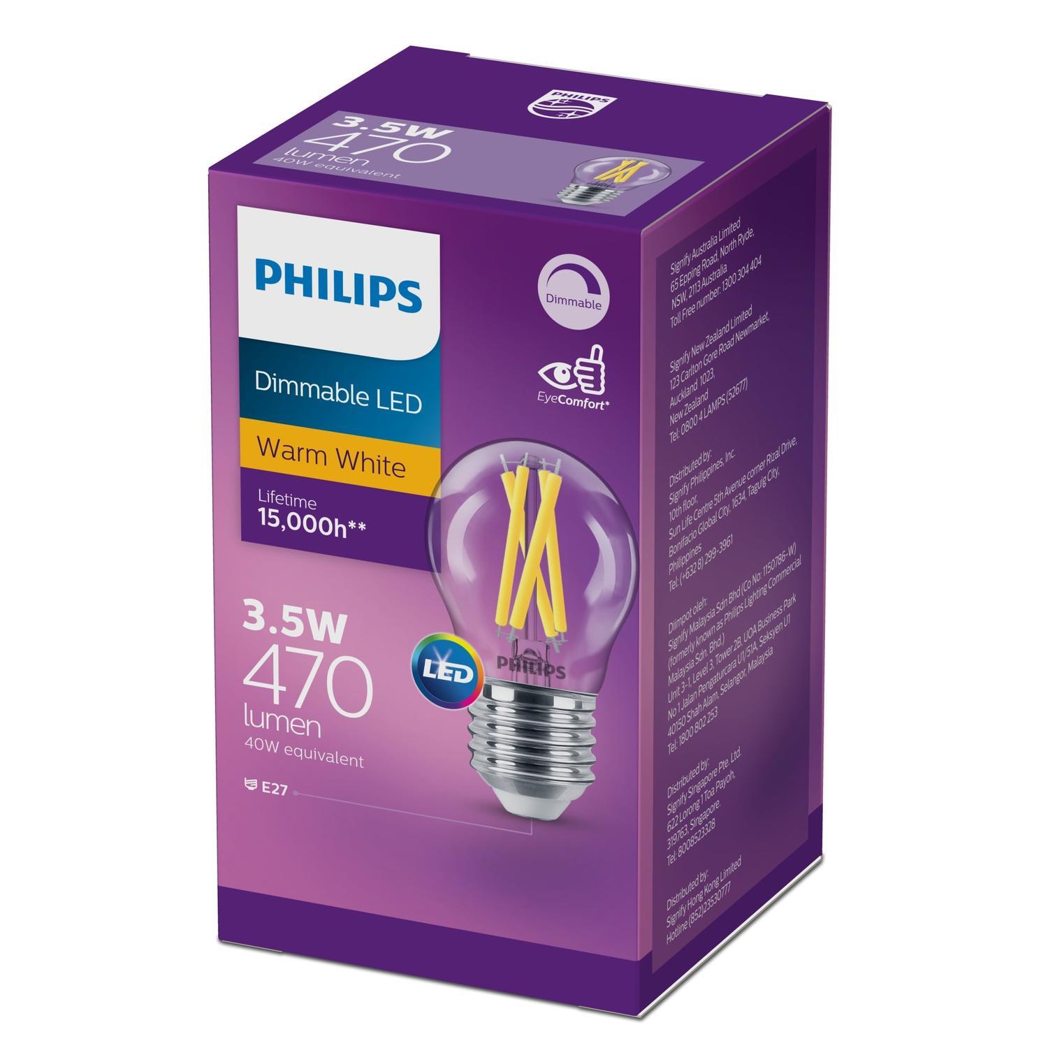 LED Lustre 3.5 Watt 470 Lumens Edison Scre Watt Filament  Clear