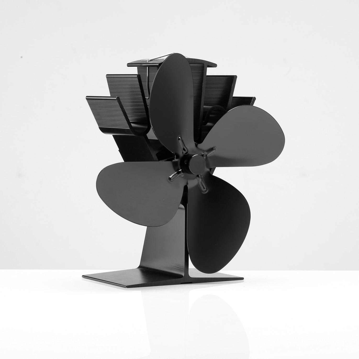 Woodfire Fan H:187mm, W: 180mm, D:93 mm Black