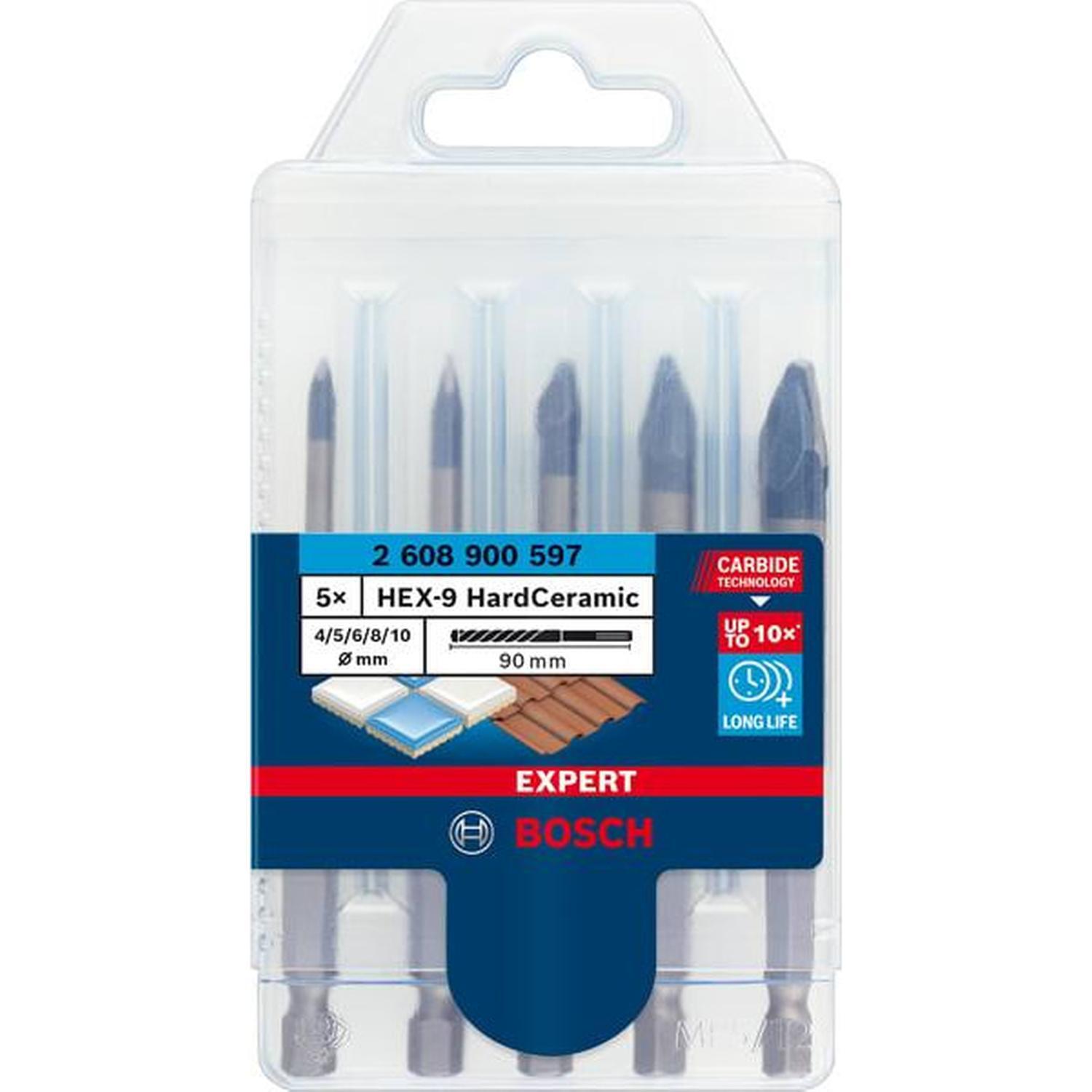 Mixed Ceramic Tile Bit 5PC Set  4-10mm