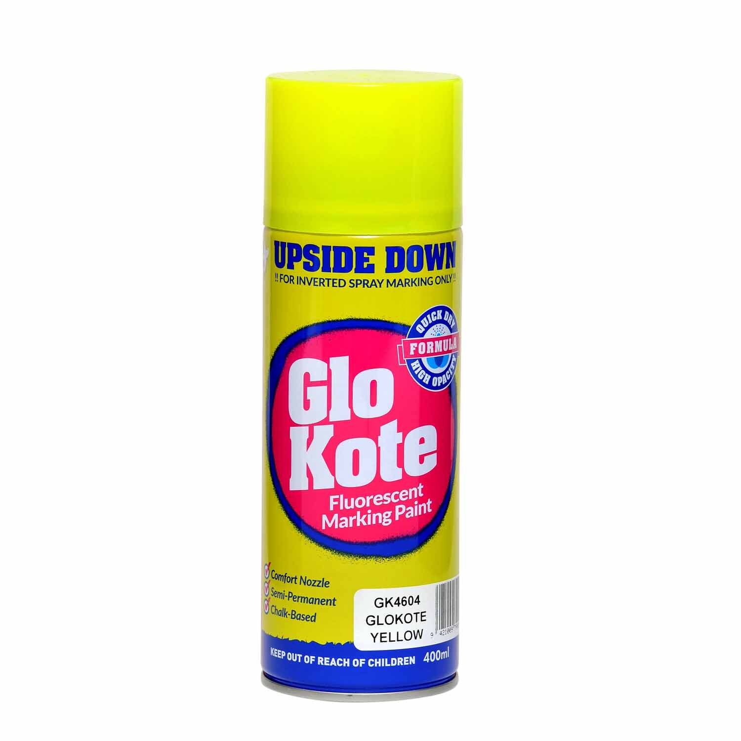 Upside Down Fluorescent Marking Spray Paint 400 ml Yellow