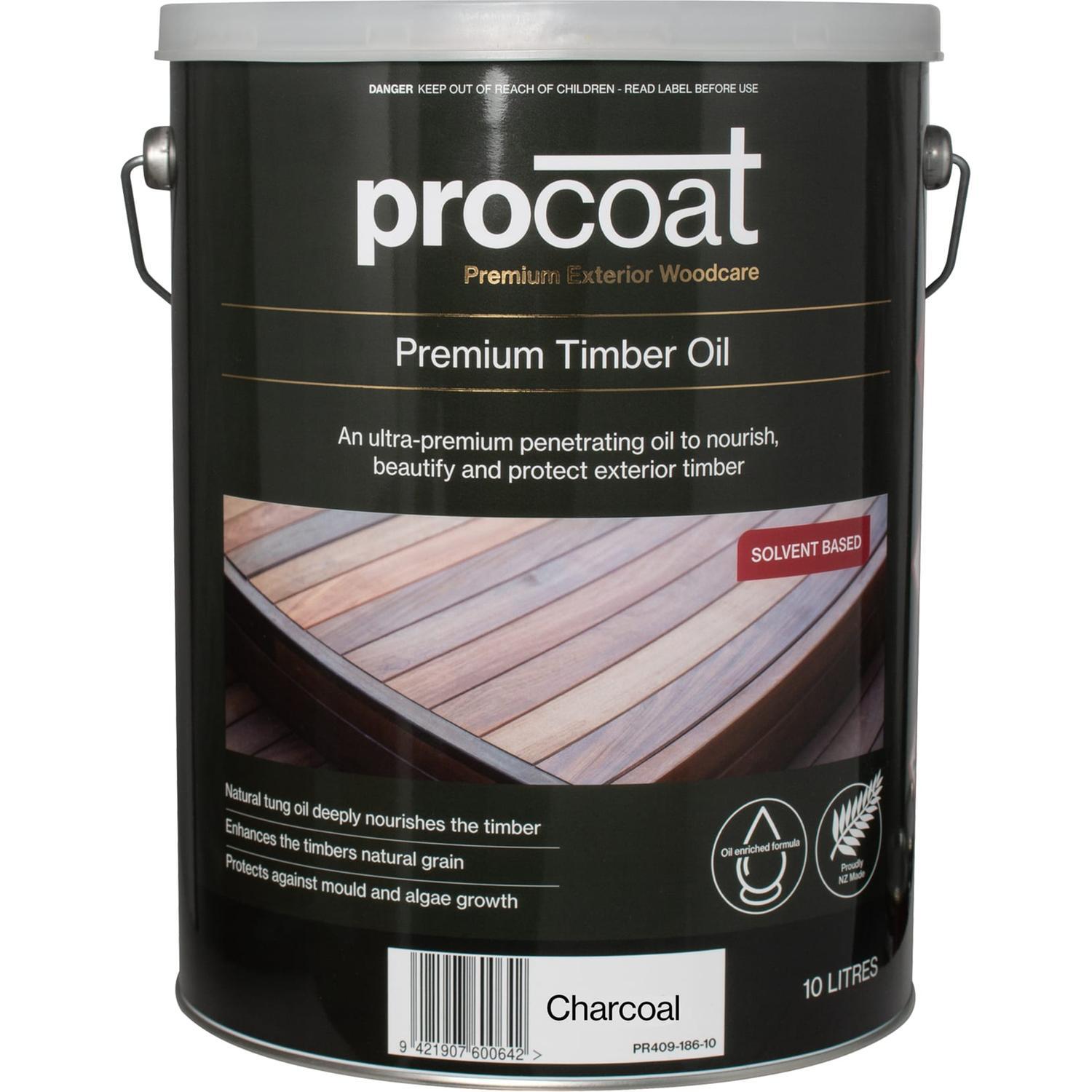 Premium Exterior Timber Oil 10L Charcoal