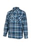 Closed Front Brushed Cotton Shirt 6X Blue/Navy