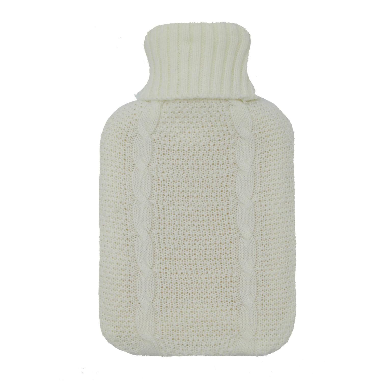 Hot Water Bottle With Knitted Cover