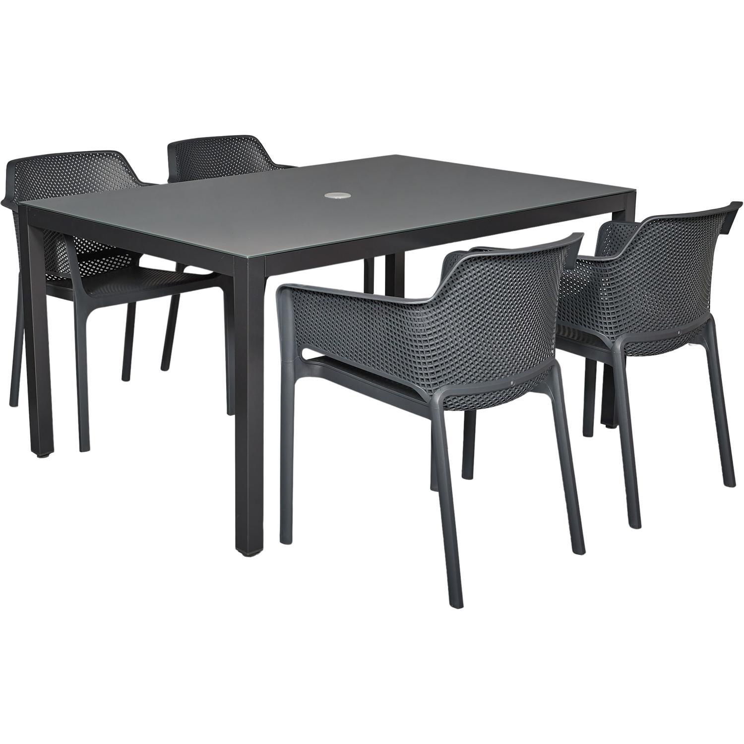 &nbsp;Outdoor Dining Setting 5 Piece 1500mm Vivid Dining Chairs with Arms