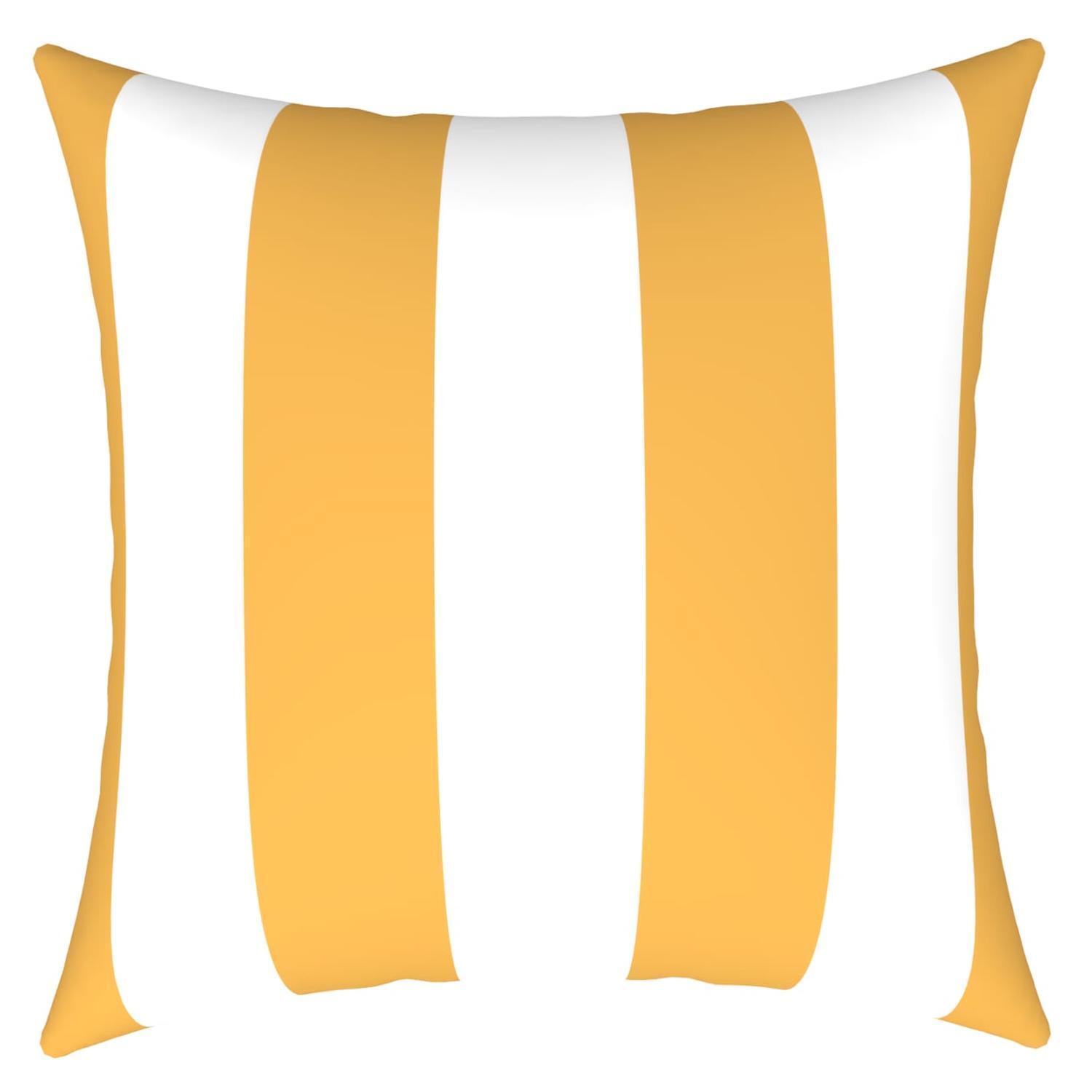 Outdoor Cushion 43cm Yellow Stripe
