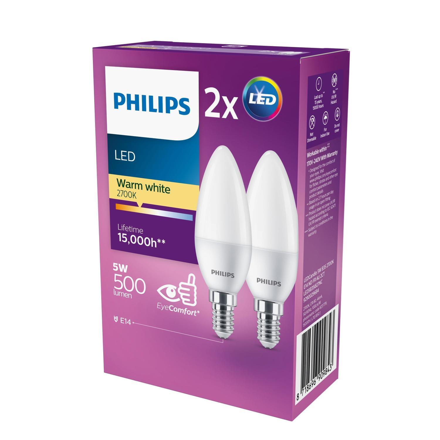 Led Candle 5w E14 470lm Warm White
