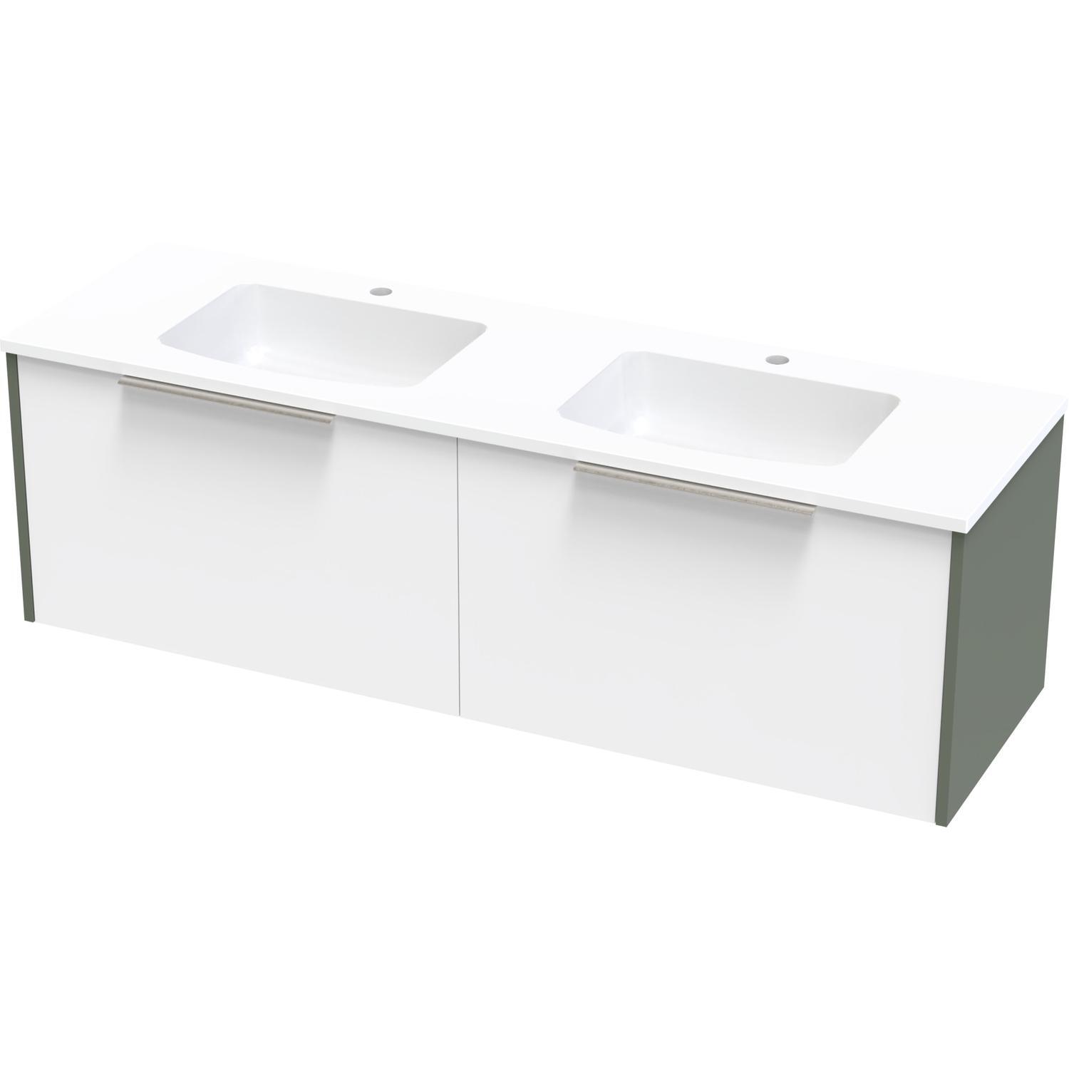 Nikau Grove 1500Db Single Drawer Ultra Gloss White/Colour