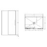 Alcove Frameless Sliding Flat Wall Acrylic Shower 1200 x 800 x 2040mm Black
