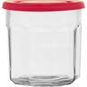 Glass Jar with Plastic Lid Set of 6