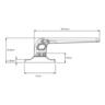 Window Handle Styleline2 Double Tongue Right Hand  Off White