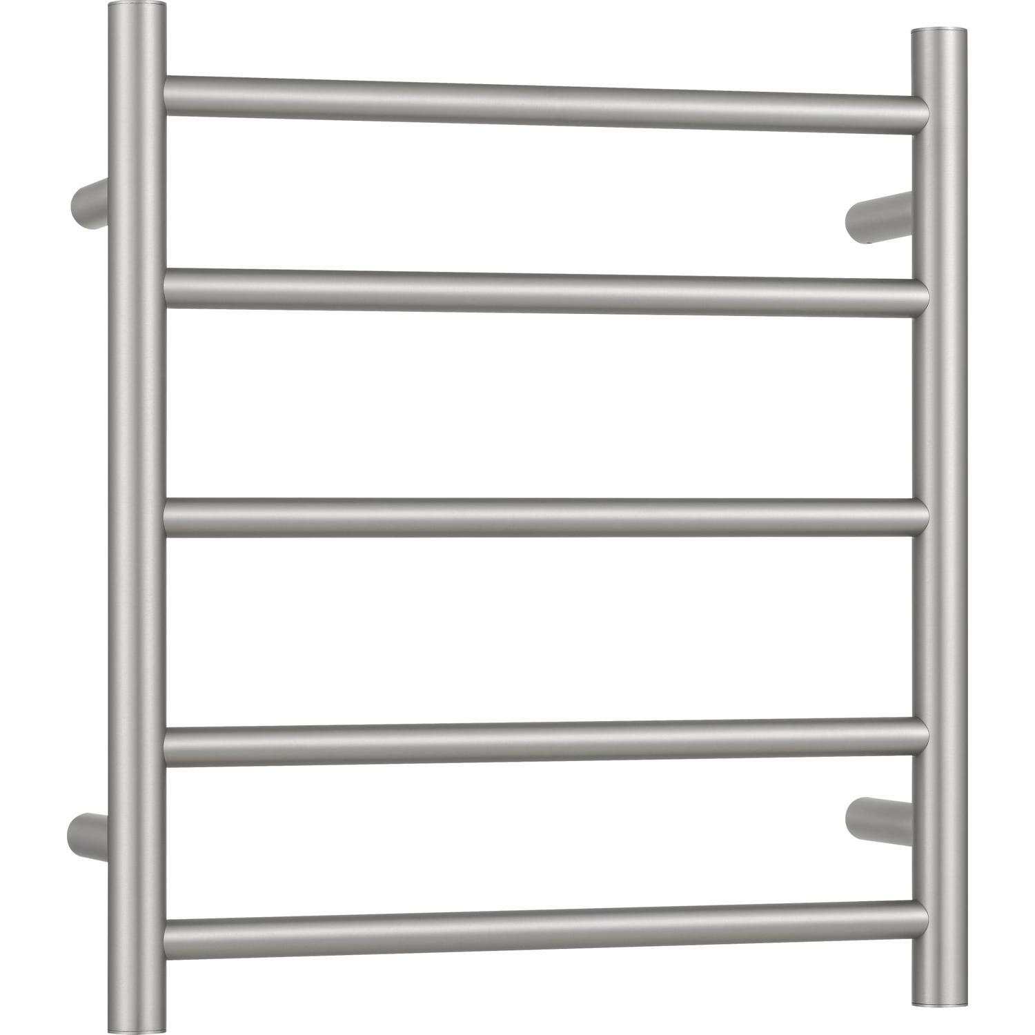Cinna Heated Towel Rail 5 Bar Brushed Nickel