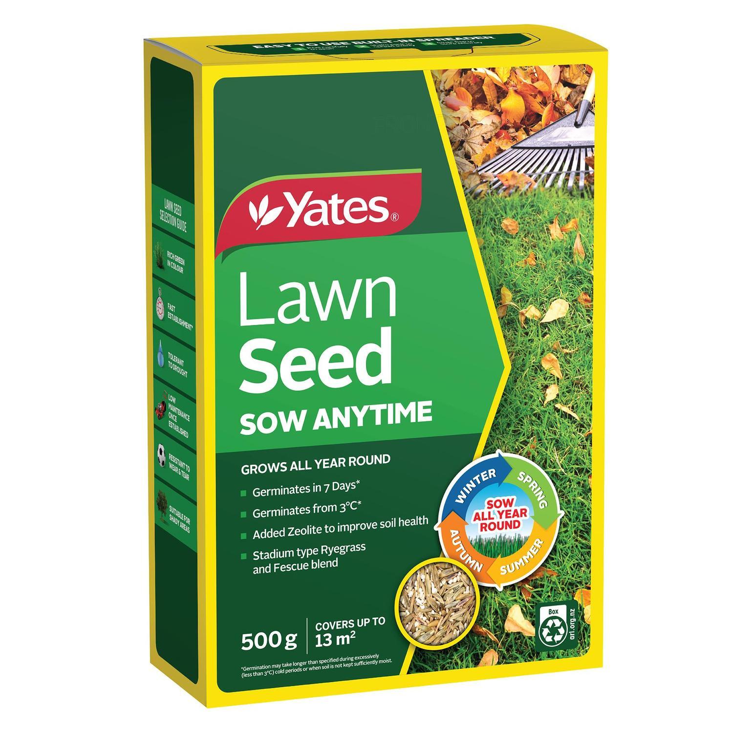Yates Lawn Seed Sow Anytime 500g