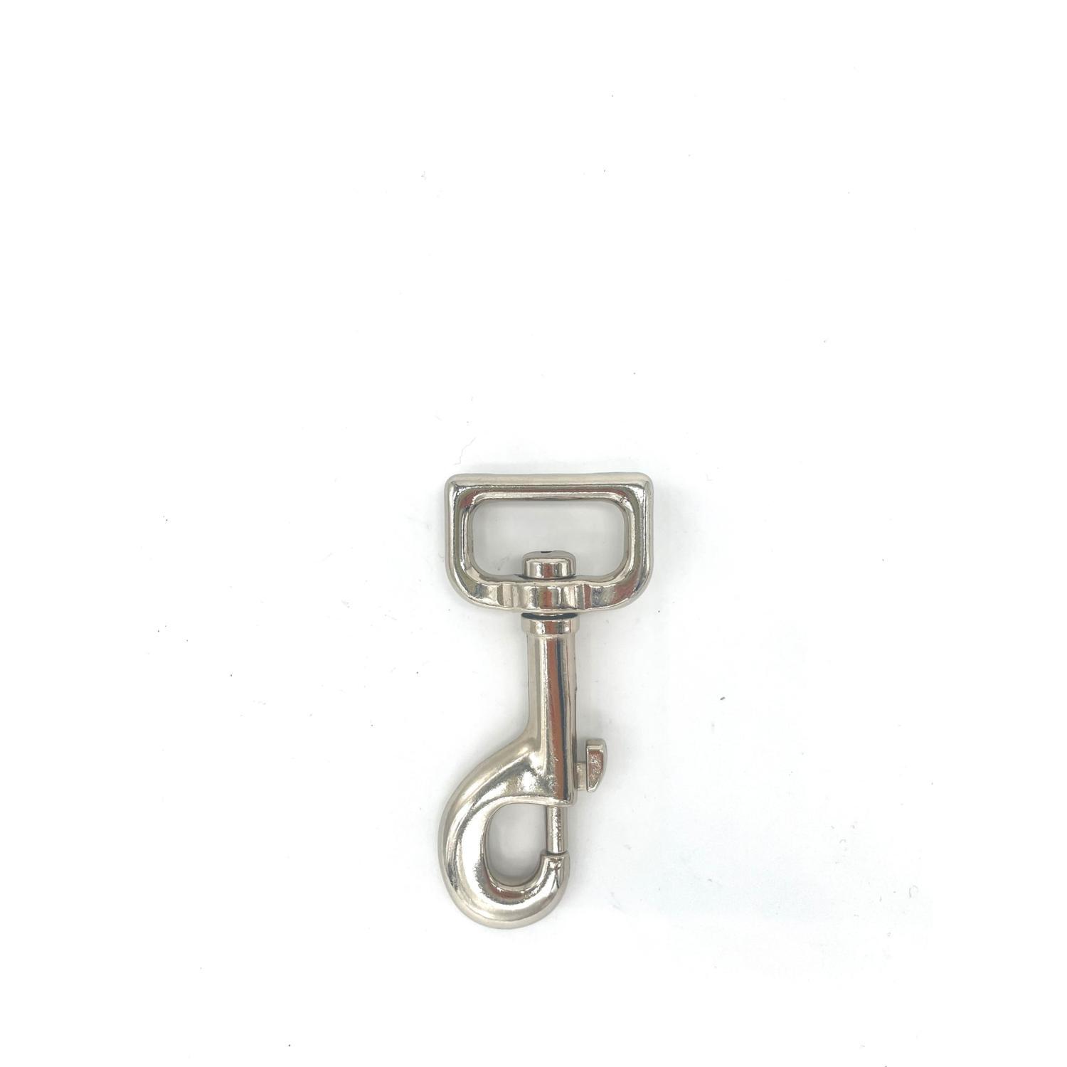 Square Swivel Snap Hook 25mm Nickel Plated