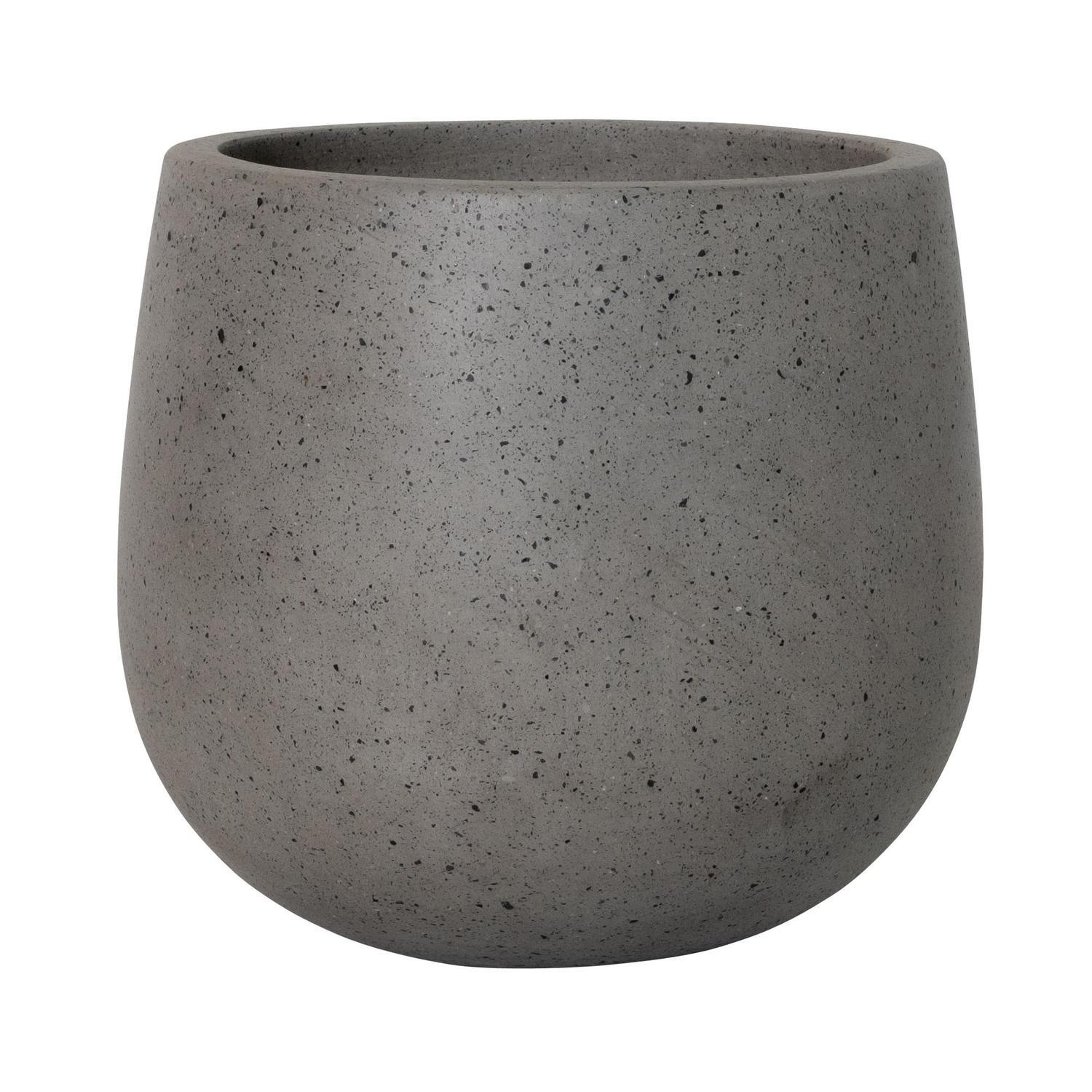 Tulip Round Terrazzo Pot S Light Grey