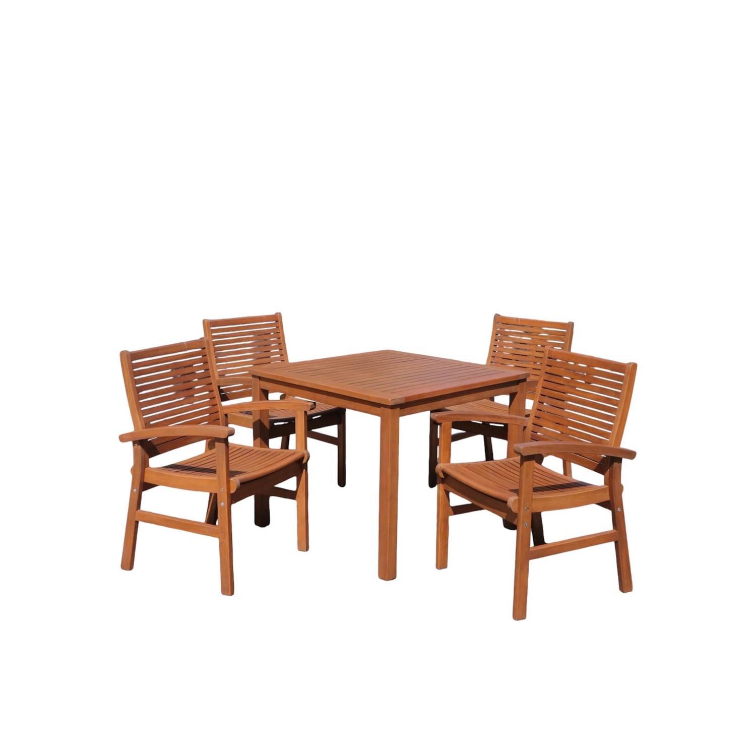 Outdoor Dining Setting 5 Piece 900mm