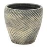 Belly Carved Indoor White Pot Large