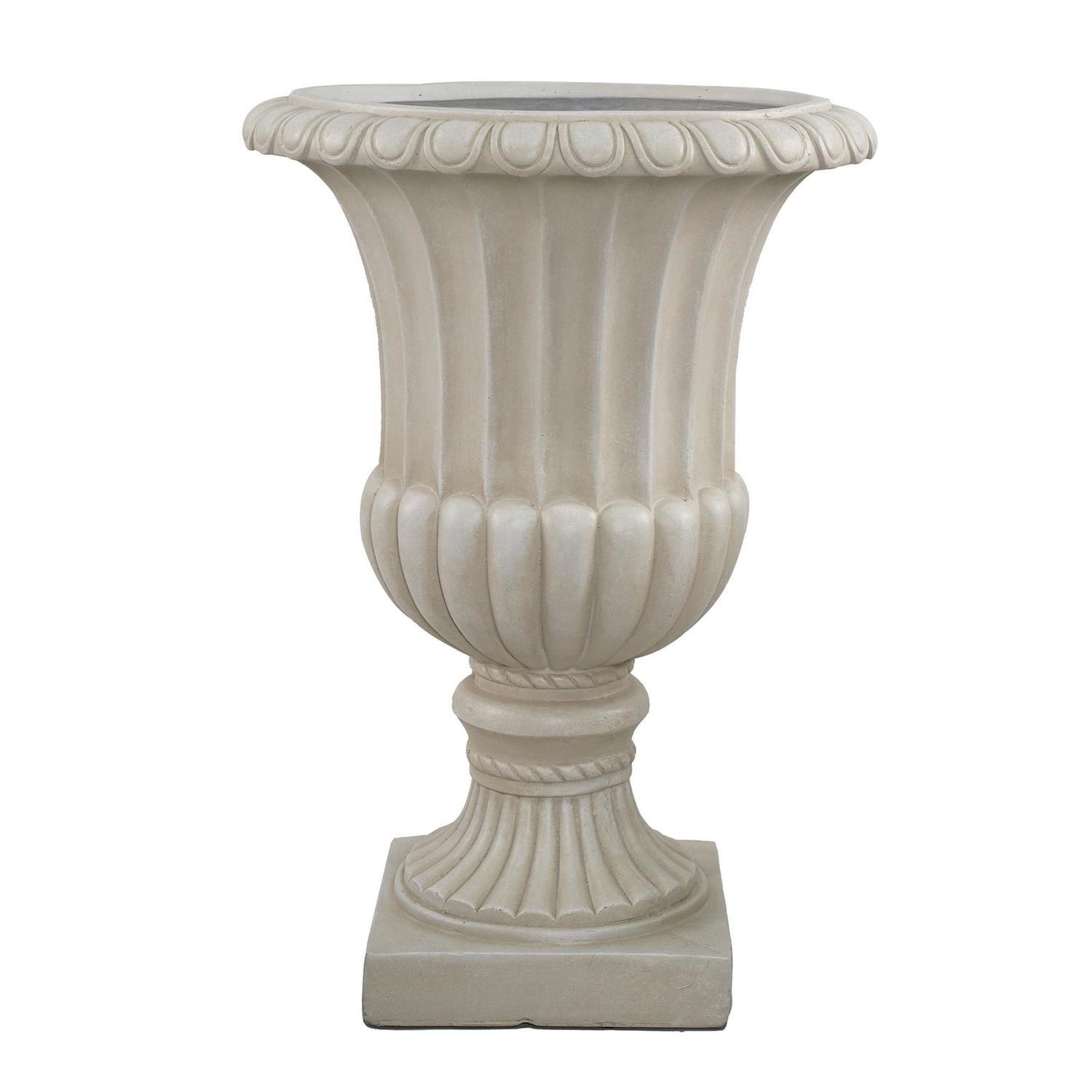 Clayfibre Urn Pot Medium H: 52cm, Dia: 36cm Beige