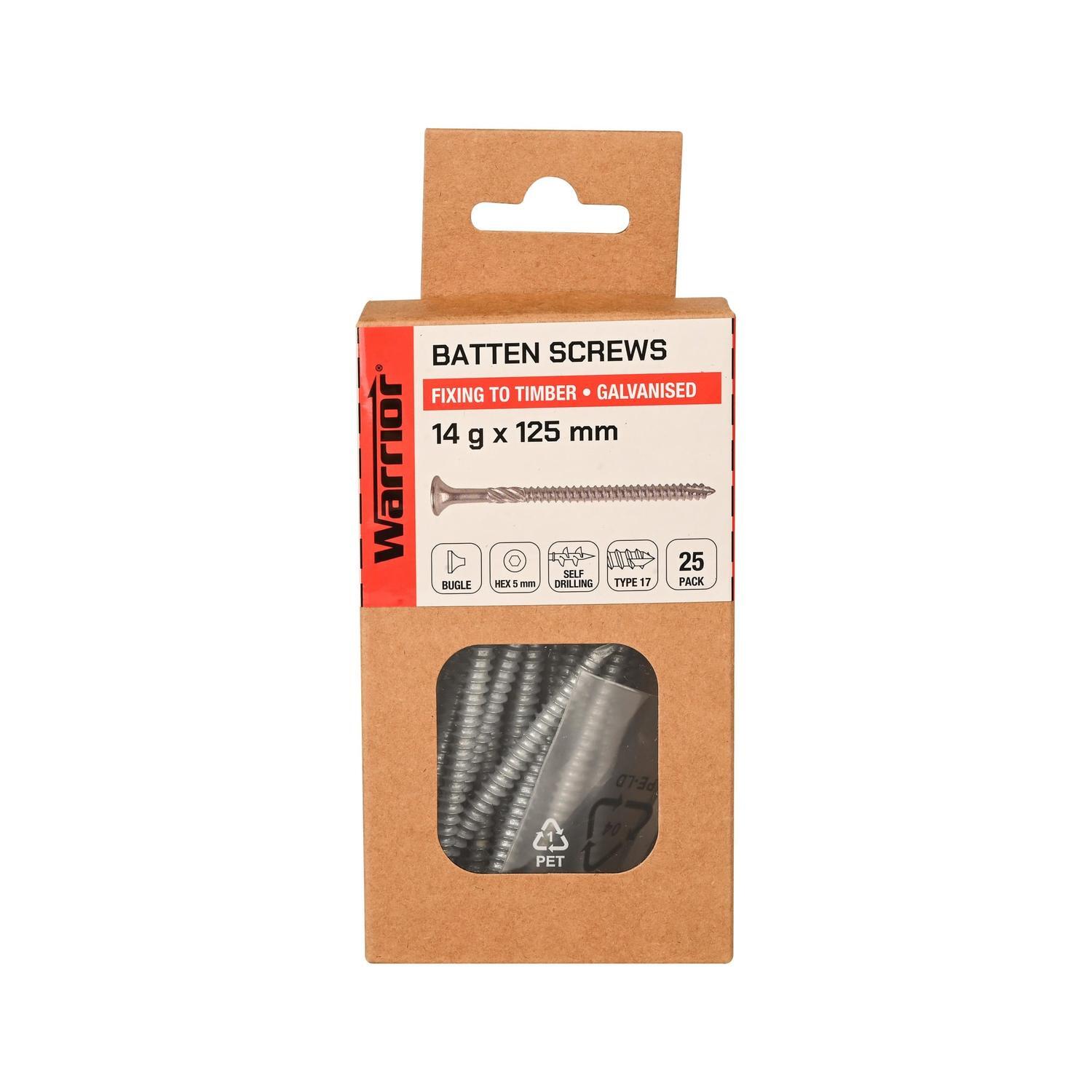 Batten Screws 14 g x 125mm Galvanised