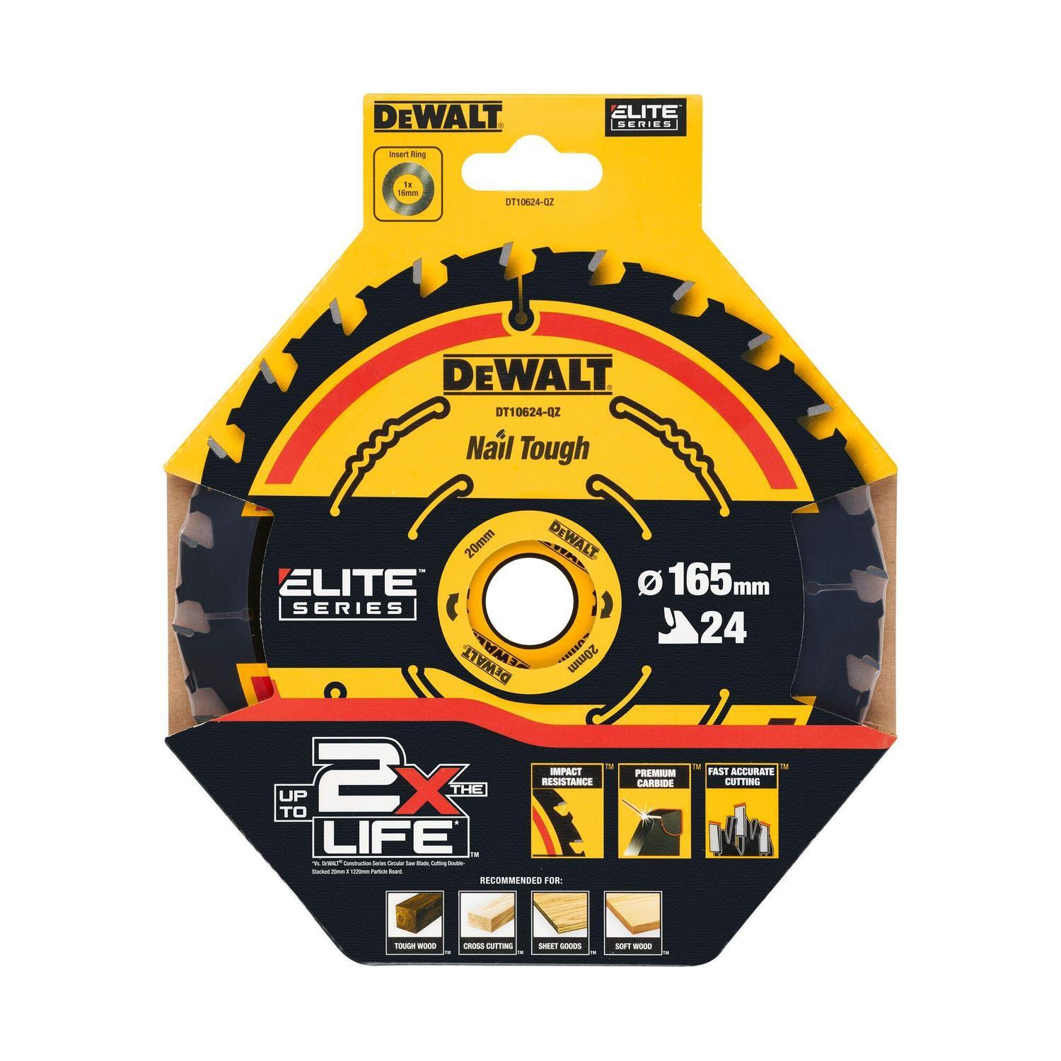 Elite Circular Saw Blade 165mm x 20mm 24T