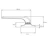 Window Handle High Profile Left-Hand Face Fix 80mm Black