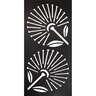 SmartScreen Pohutukawa Decorative Screen 600 x 1200mm Black