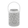 Solar Celeste Iron Lantern White 12 x 17.5cm Warm White