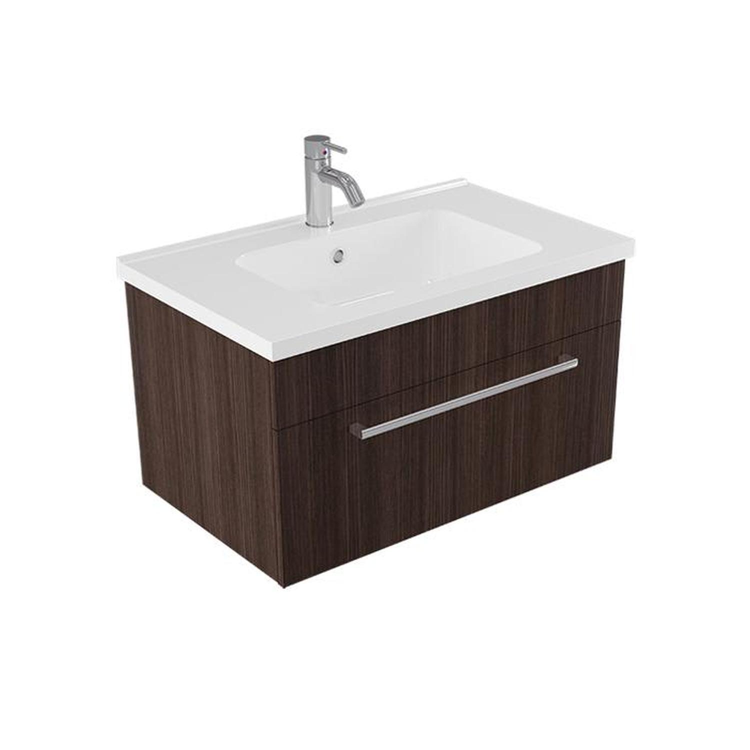 Wall Vanity 750mm Charred Oak