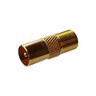 Coax Plug with F Socket Adaptor Gold