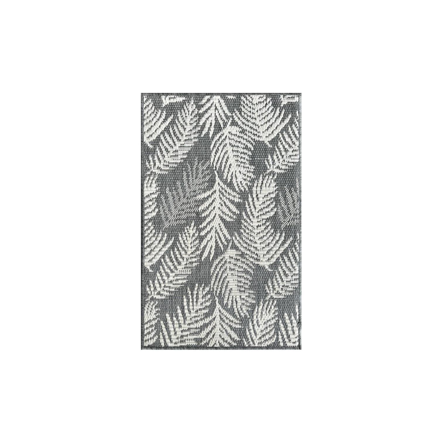 Muri 50x80cm Foliage Mid Grey Outdoor Mat