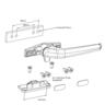 Window Handle Timber Left-Hand Face Fix 107mm White