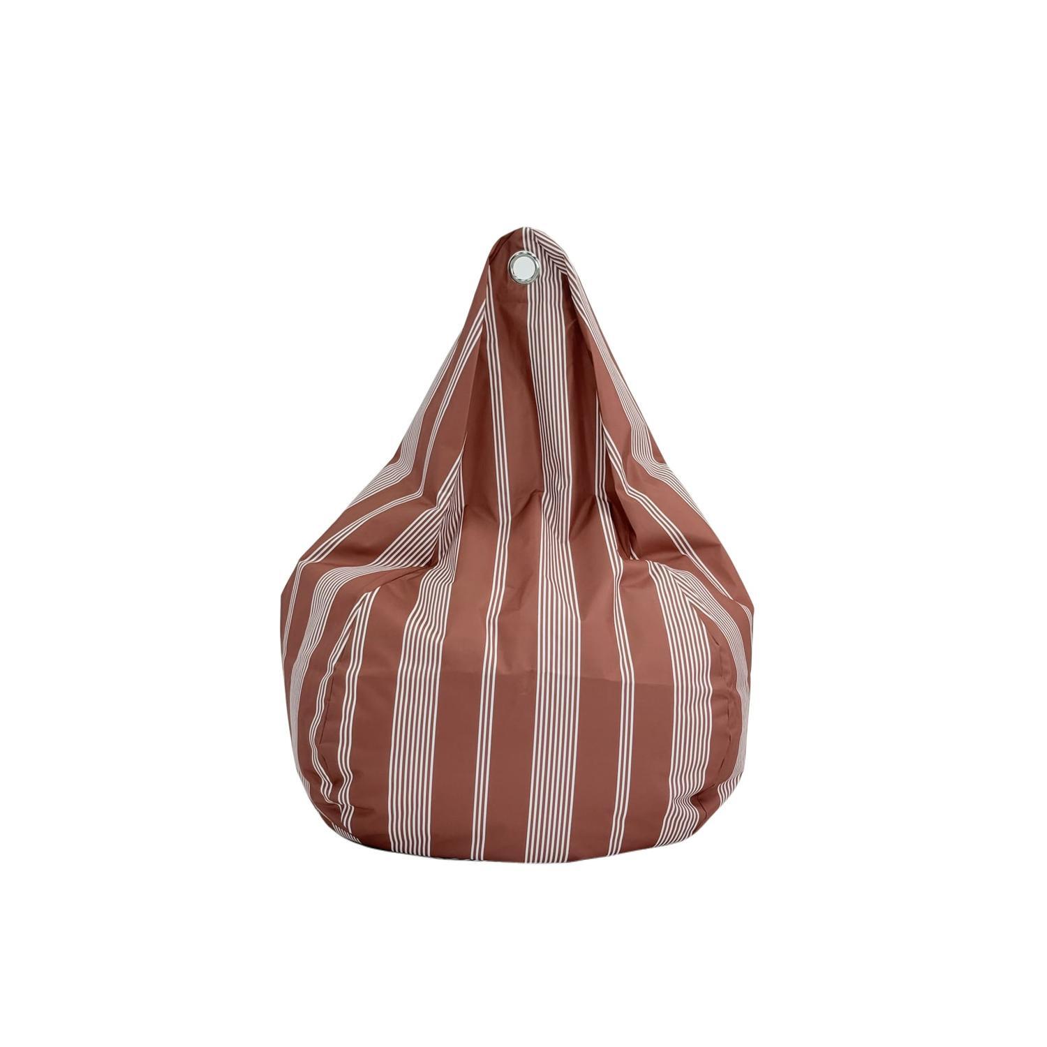 Outdoor Bean Bag Cover Ginger Spice Stripe