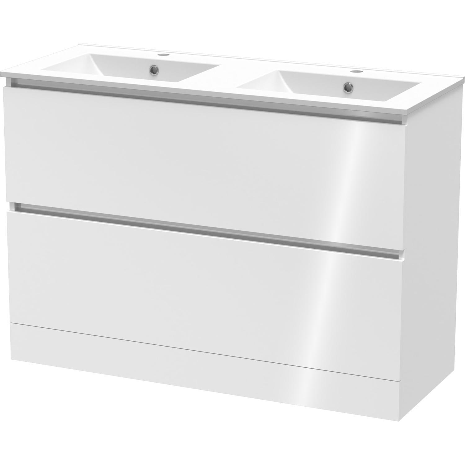 Double Drawer Double Bowl Floorstanding Vanity